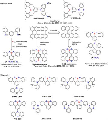 OBO-Fused Benzo[fg]tetracene as Acceptor With Potential for Thermally Activated Delayed Fluorescence Emitters